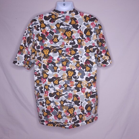 Vintage 90s Urban Ice 2XL Graphic Tee Monkey Print Camo Hip Hop USA - Picture 4 of 6